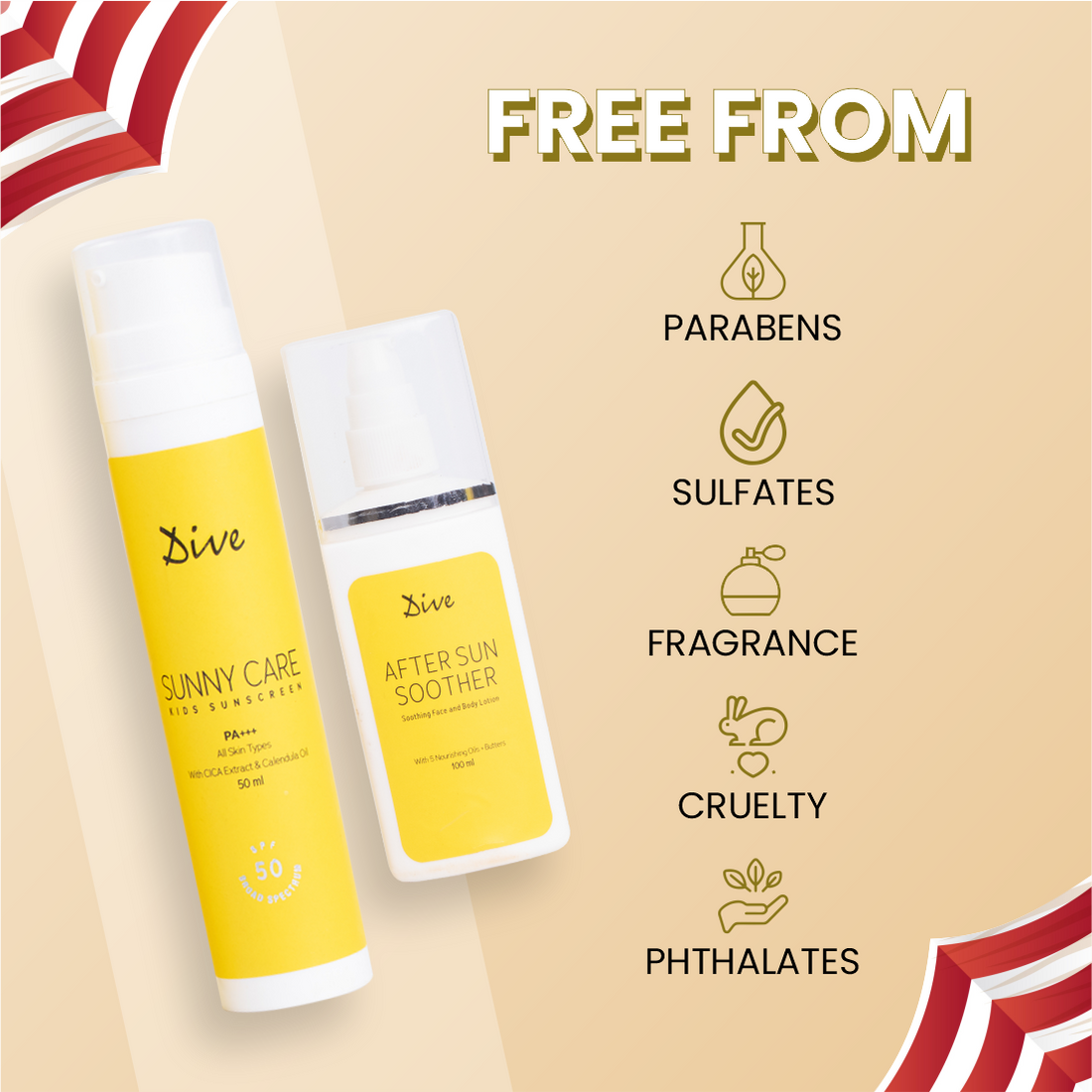 Dive Sunny Care Kids Sunscreen & DIVE AFTER SUN SOOTHER