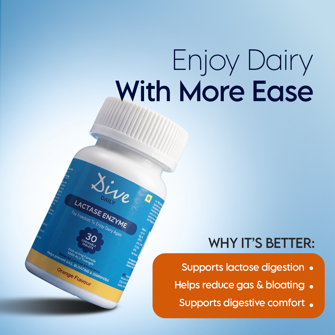 Lactase Enzyme Chewable Tablets- Daily